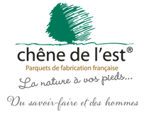 Logo Chêne de l'Est, parquets français distribués au showroom PMC de Quimper